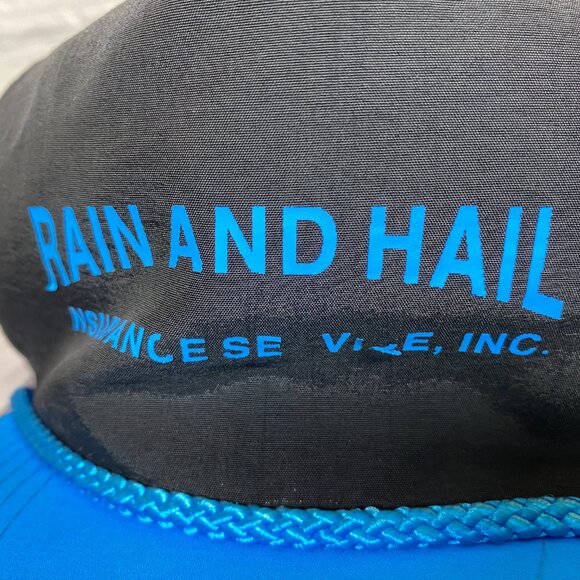 Vintage Nylon Trucker Hat Rope Cap Snapback Rain And Hail Insurance Service Farm - Picture 6 of 11